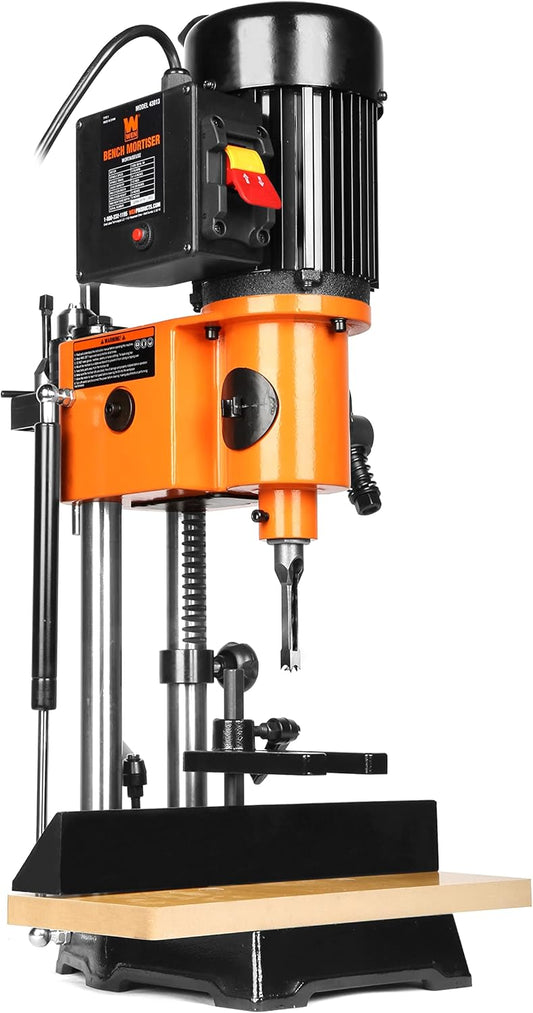 WEN Bench Mortiser, 5-Amp Cast Iron with Chisel Bit Set (43013)