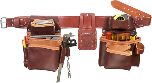 Occidental Leather Pro Framer Package - Medium - 21 Pockets & Tool Holders - Premium Top-Grain Leather - Made in USA