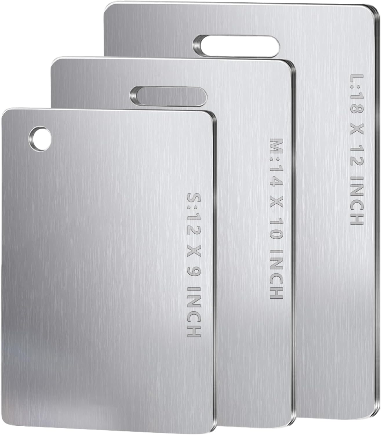 Titanium Cutting Boards For Kitchen, 3Pcs 100% Pure Cut Titanium Cutting Board, Food Grade Quality,Easy To Clean And Will Not Absorb Odors, Suitable For Kitchen Or Outdoor Camping