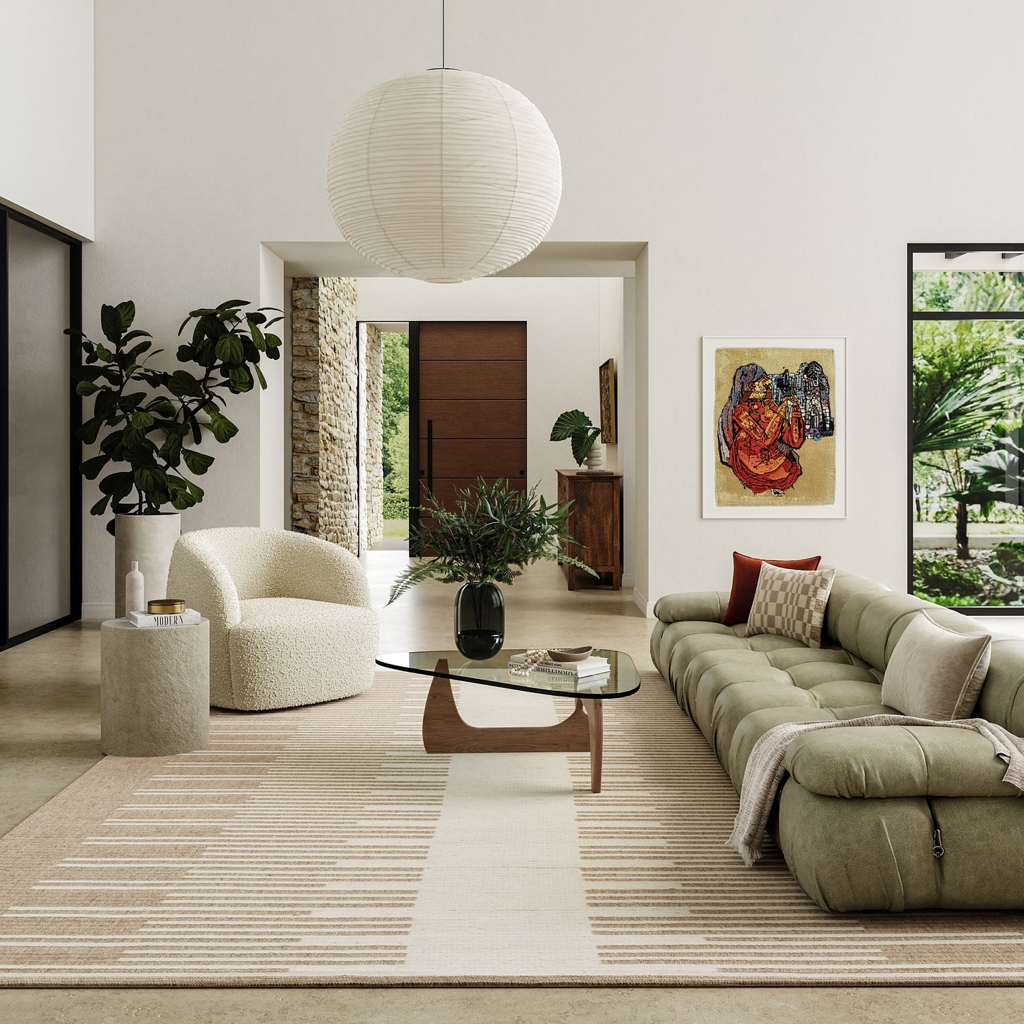 nuLOOM Drift Reversible Wool 9ft. x 12ft. Natural Area Rug