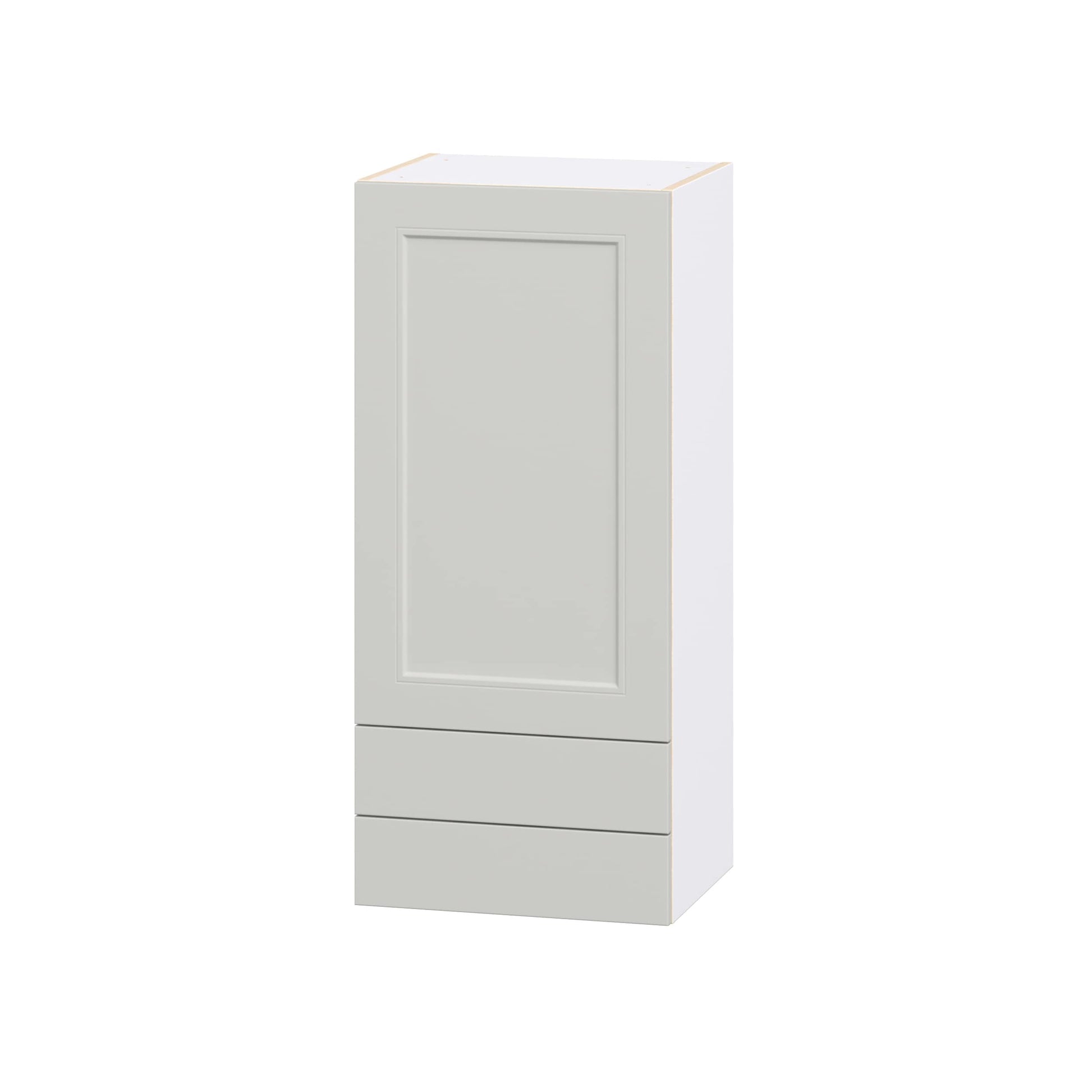 Hugo&Borg Belcourt 18-in W x 40-in H x 14-in D Painted Light Gray 2 -Drawers Wall Fully assembled Cabinet Recessed Panel