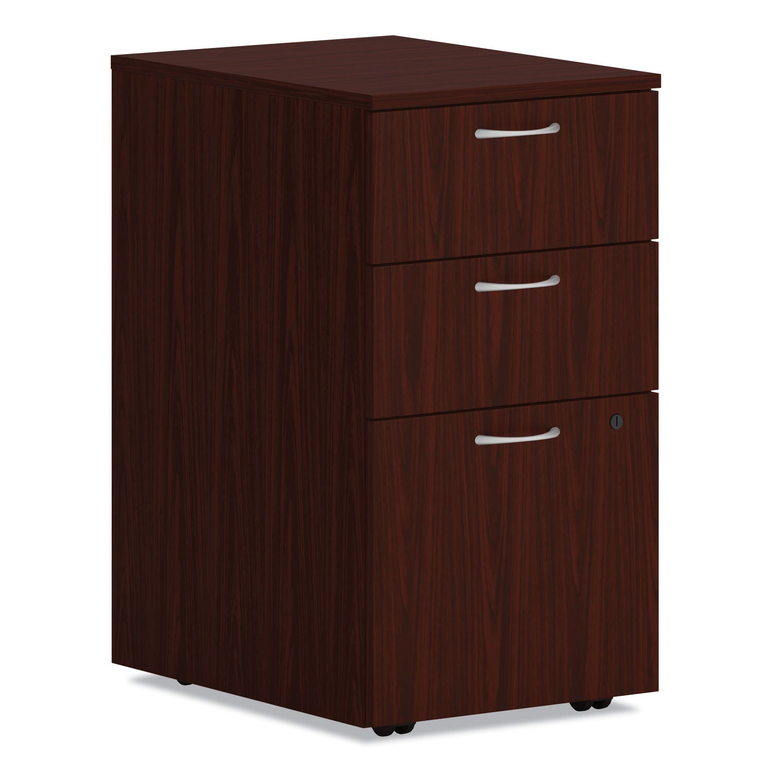 HON  Mod Mobile Pedestal Left or Right 3 Drawers: Box Box File Legal Letter Traditional Mahogany 15 Inch x 20 Inch x 28 Inch