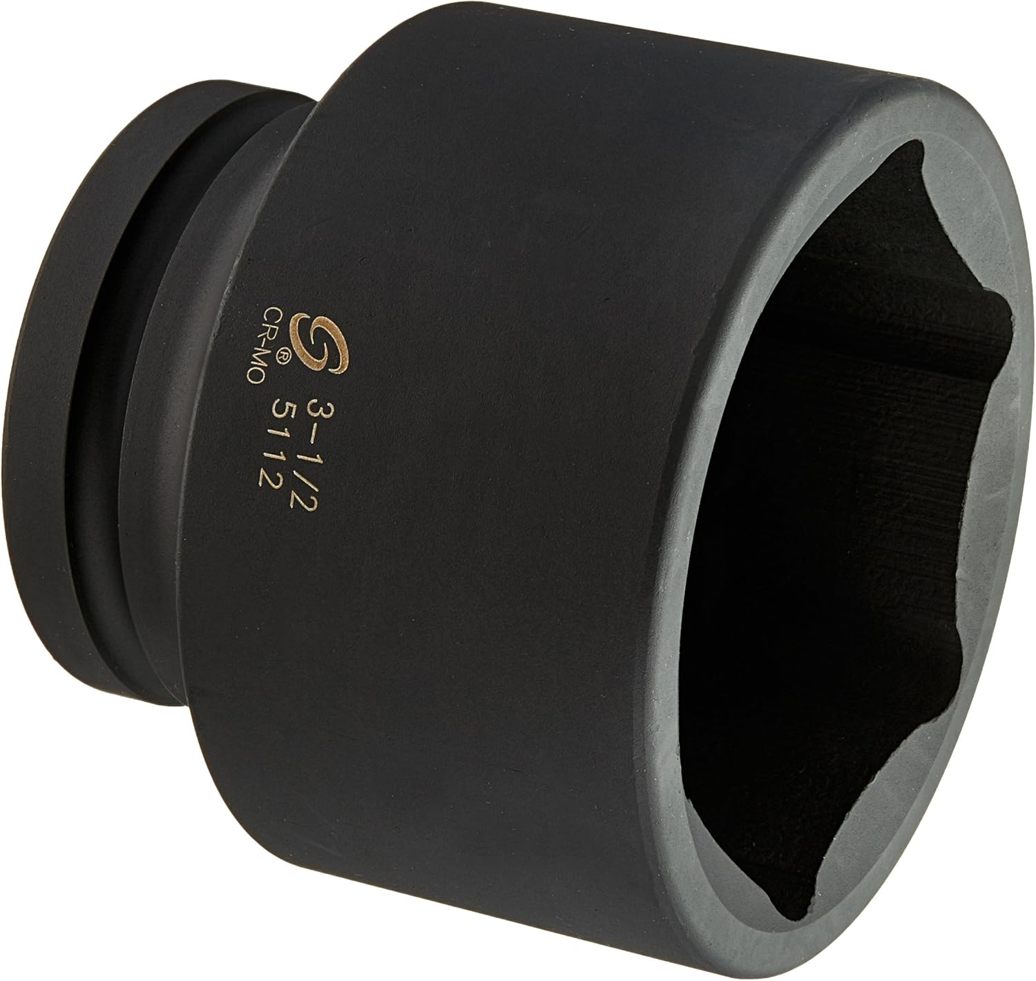 SUNEX TOOLS 5112 1" Drive Standard 6 Point Impact Socket 3-1\/2"