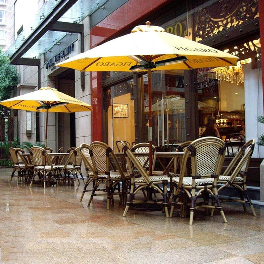 Outdoor Umbrella Heater, Folding Electric Infrared Radiant 500/1000/1500W Adjustable, IP34 Protection Garden Pera Parasol