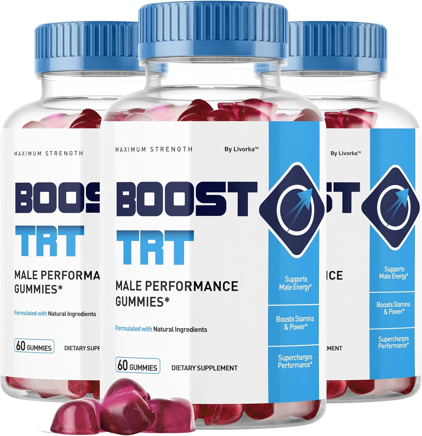 (3 Pack) BoostTRT Gummies - Official Boost TRT Advanced Formula Daily Premium Support Gummy, Natural BoostTRT Supplement Vitamins for Overall Health & Wellness Reviews, 180 Gummies for 3 Months