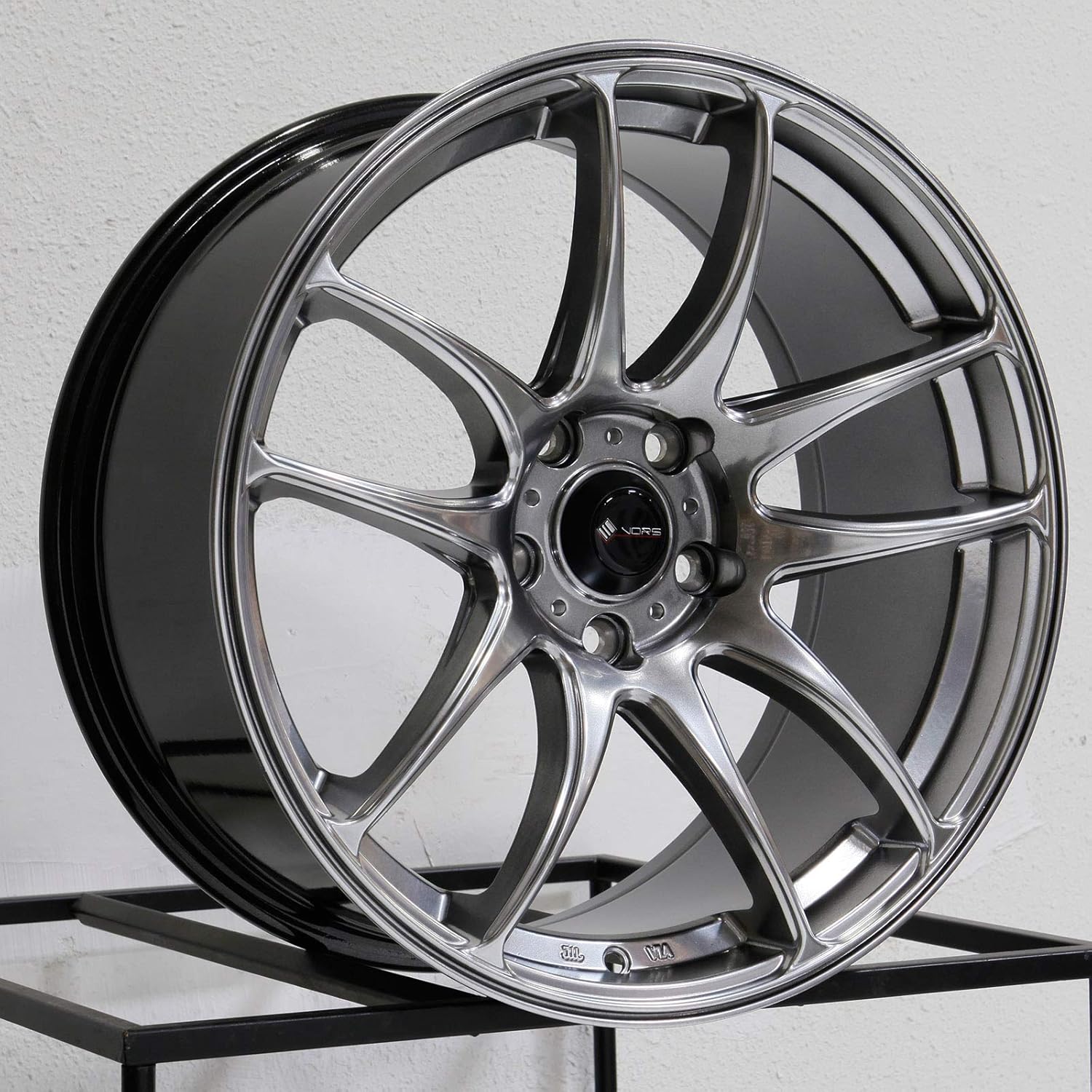 17x8 Vors TR4 5x114.3 35 Hyper Black Wheel Rim 73.1
