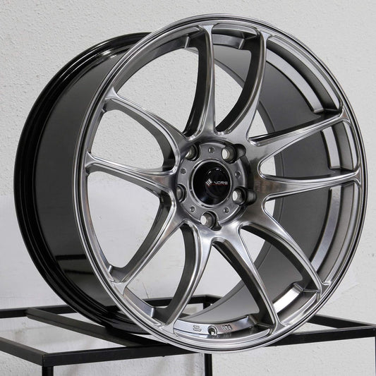 17x8 Vors TR4 5x114.3 35 Hyper Black Wheel Rim 73.1