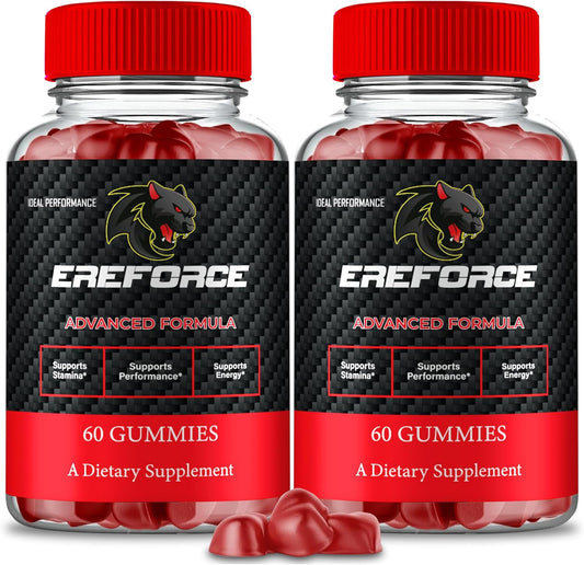 Ereforce Gummies, Ereforce Reviews Supplement Gummies - Maximum Strength Performance, All Natural Support Overall Health & Wellness, Premium Ere Force Advanced Support Gummy Reviews (2 Pack)