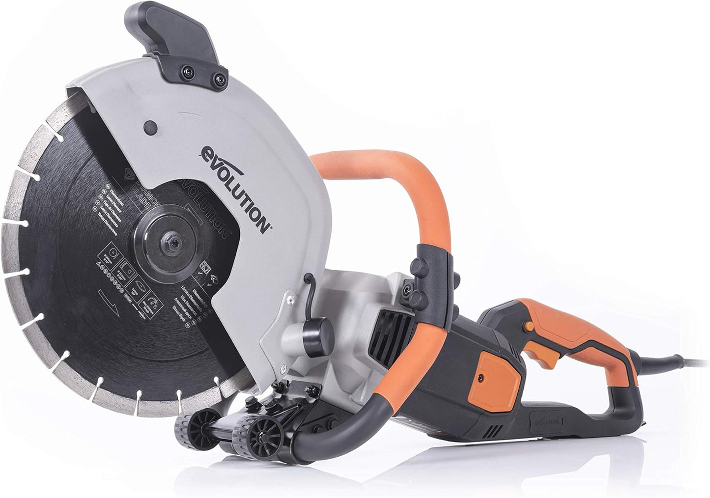 Evolution Power Tools R300DCT 12 inch Concrete Saw (Aka Circular Saw, Angle Grinder, Chop / Cut Off Saw, Demo Saw, Disc / Power Cutter) Electric Motor, No Gas - 4-1/2" Cut - Incl Diamond Masonry Blade
