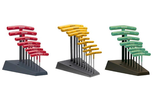Bondhus Metric and Inch Ball Driver Hex and Star 26 Piece T-Handle Sets with Stand - Bondhus 13189, Bondhus 13190, Bondhus 33034