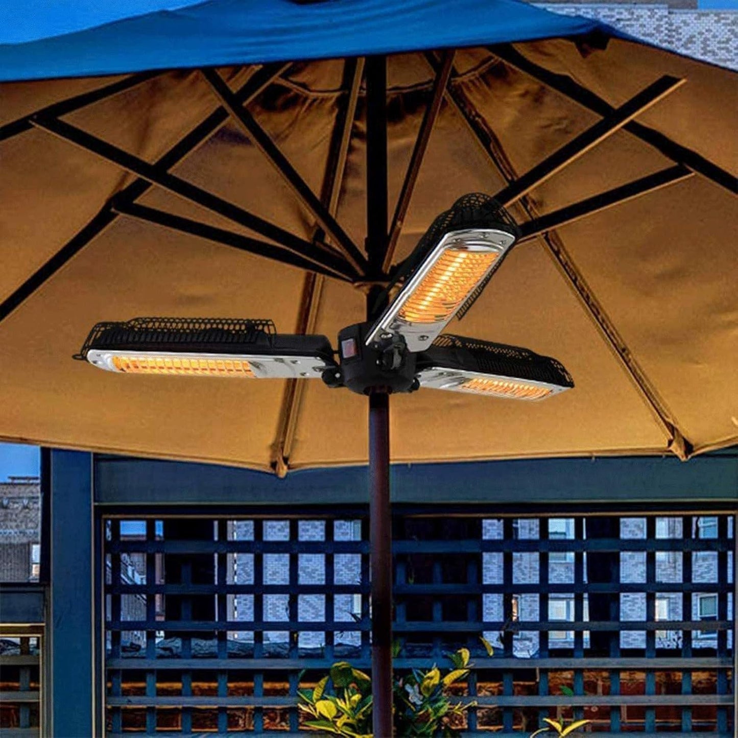Umbrella heaters Electric,Electric Parasol Patio Heater IP Certified Water Proof Variable Heat Output,Ceiling Models