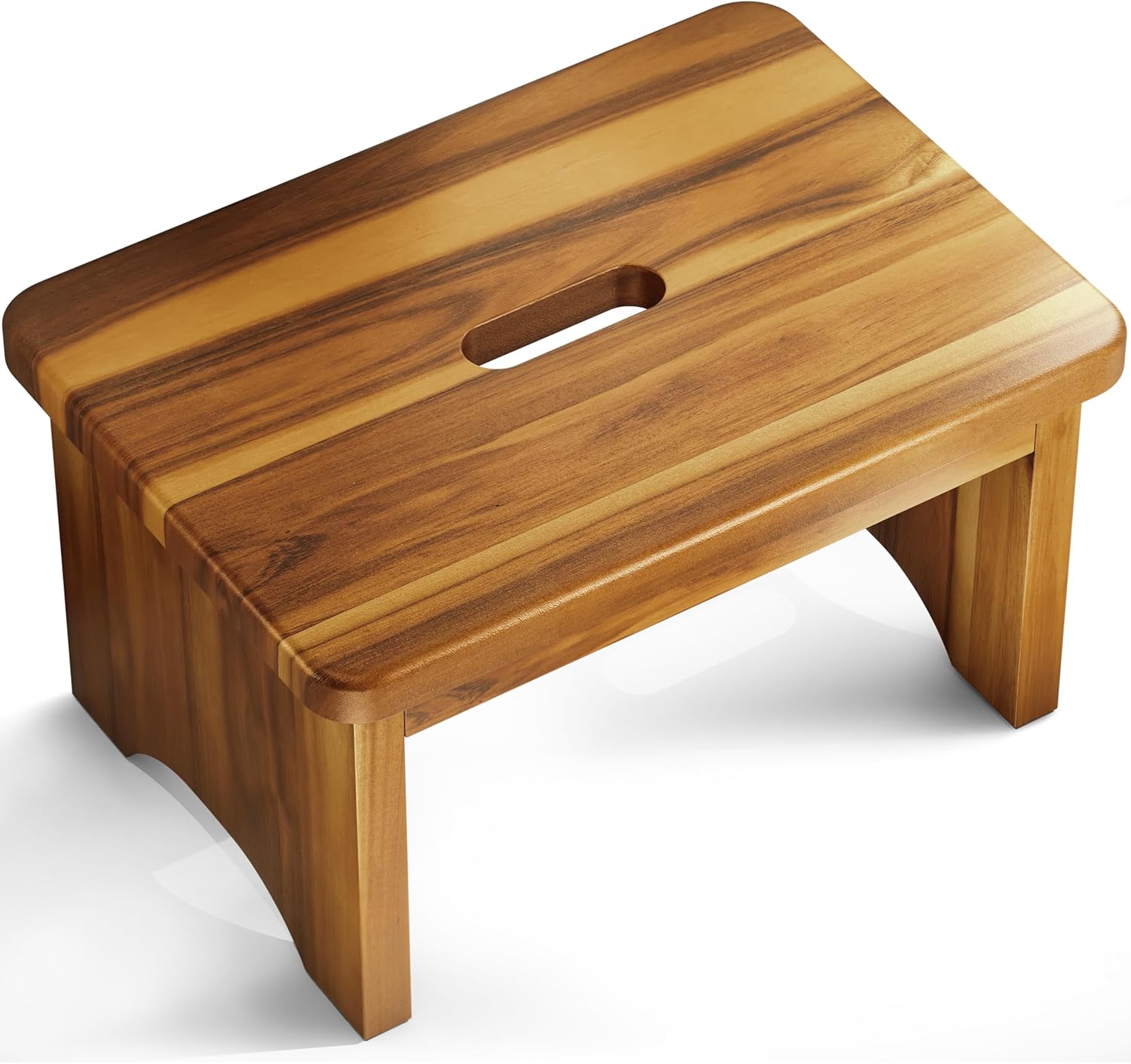 FANATU Wooden Step Stool, 9'' One Step Stool for Adults, Wooden Beside Step with 550 Lbs Load Capacity, Heavy Duty\/Portable\/Nonslip\/Durable Construction Safe Step for Bedroom\/Kitchen