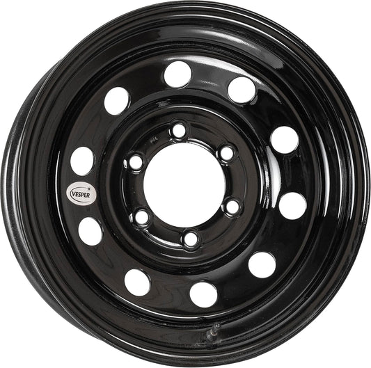 Black Steel Trailer Wheel with Valve Stem - 16"x6" 6 on 5.5 4.25" CB Updated SKU : WS-16060655-BM-14777-BX