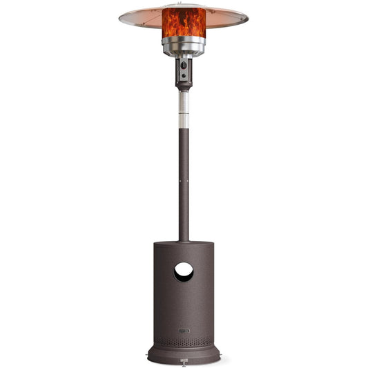 EAST OAK 48,000 BTU Patio Heater Outdoor Propane Heaters with Wheels Portable for Home Commercial Use, Wheels, Coffee