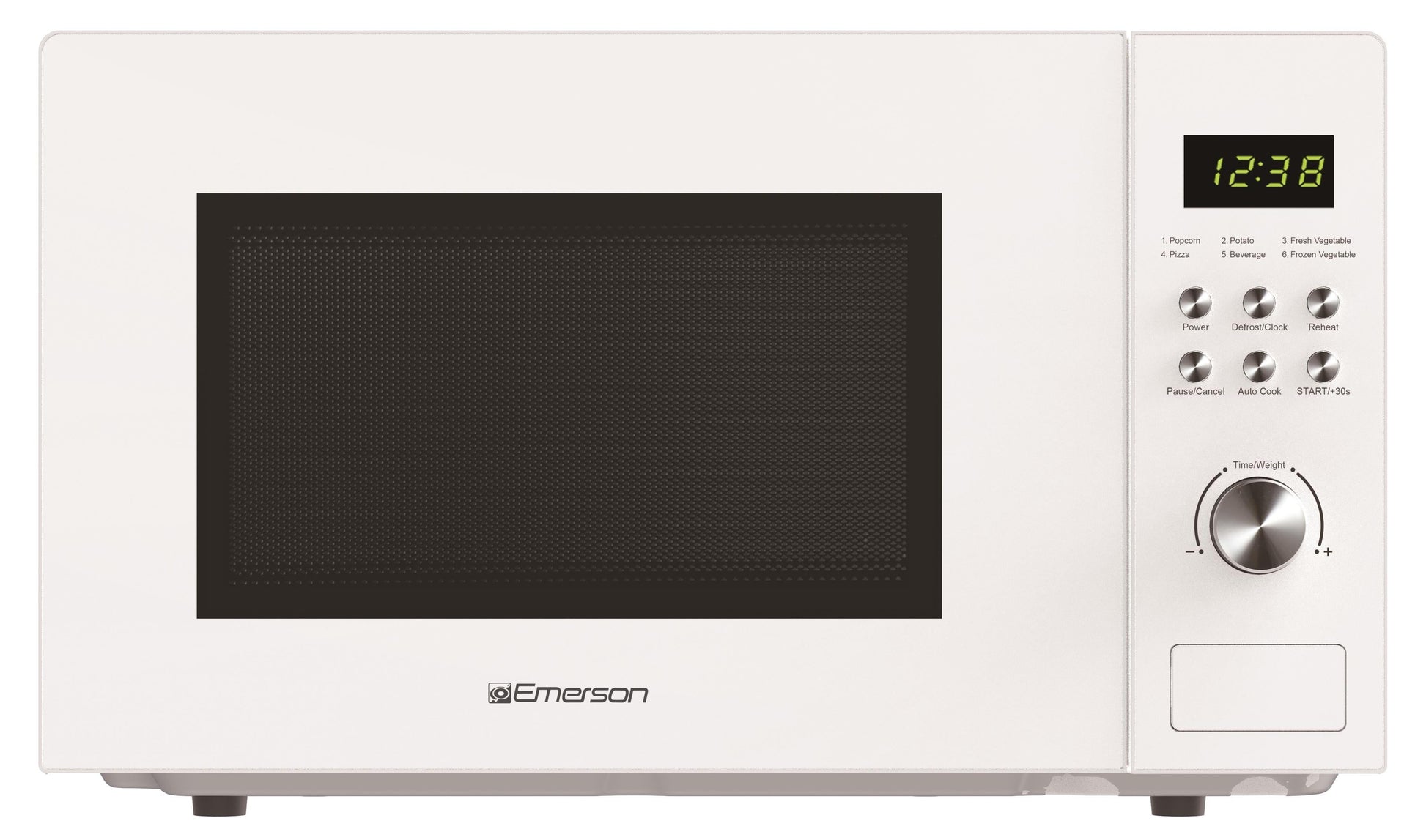 Emerson 1.1 Cu Ft, 1000W White Countertop Microwave Oven, MW1101W