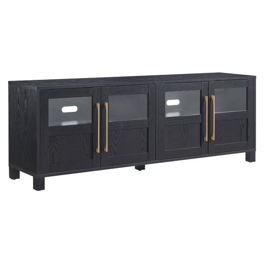 Evelyn&Zoe Holbrook Rectangular TV Stand for TV's up to 75", Black Grain