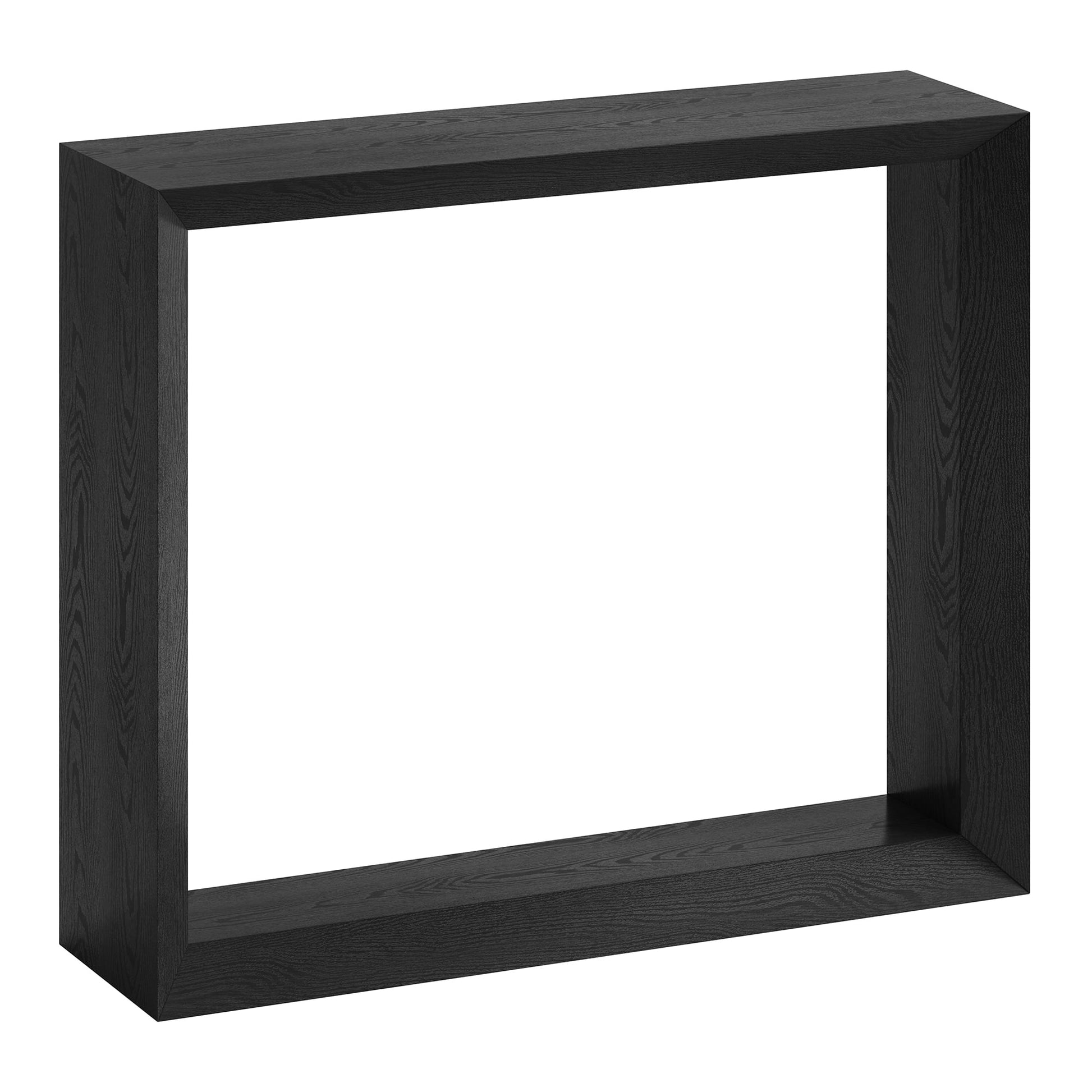 Evelyn&Zoe Modern Farmhouse 36" Wide Black Grain Console Table