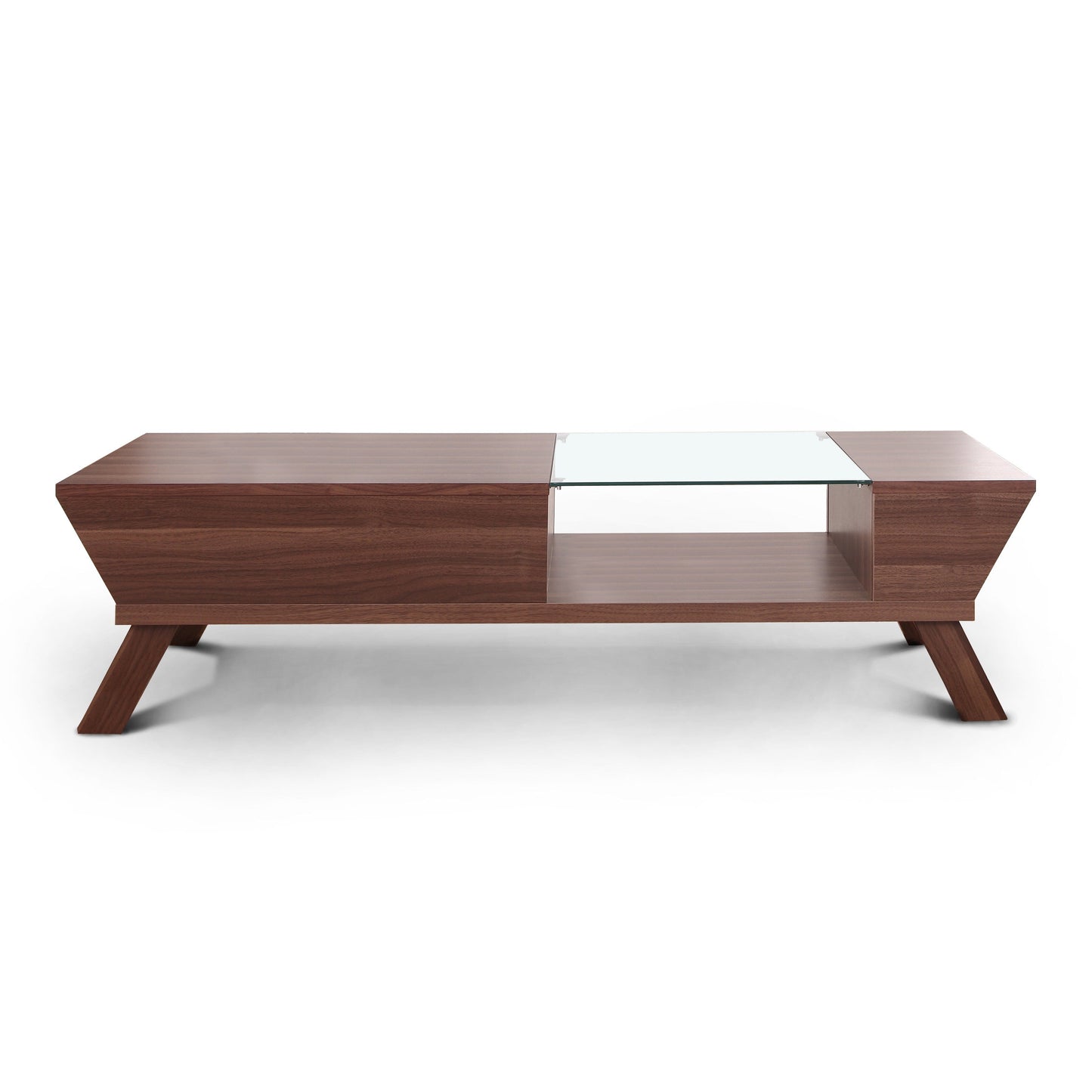 Furniture of America Mowes Hidden Storage Coffee Table, Walnut