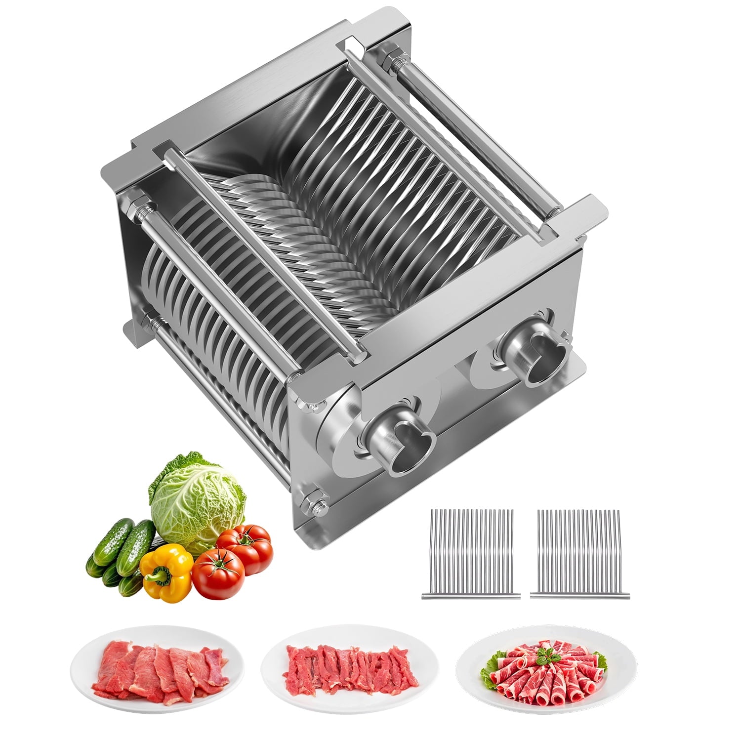 KFFKFF Blade for Meat Slicing Machine, 5 mm Blade for Professional Meat Slicing, Single Blade Set for SJY-DQ90 Meat Slicer, Made of Stainless Steel, Blade Set for Slicing Boneless Meat