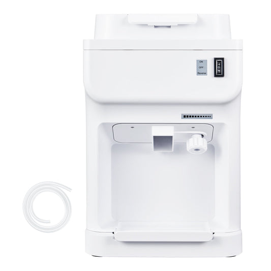 KFFKFF Electric Ice Shaver and Crusher, 220lbs/Hour Snow Cone Maker with 4L Ice Storage, 350W 1500RPM Tabletop Shaved Ice Machine for Home, Events, and Commercial Use (White)