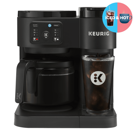 Keurig K-Duo Essentials, Hot & Iced Single-Serve K-Cup Pod Coffee Maker & Carafe, Black