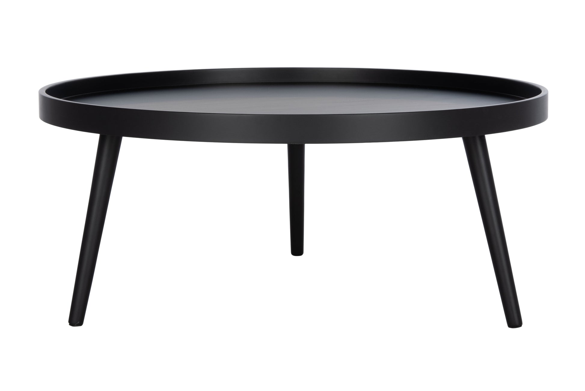 SAFAVIEH Fritz Modern Round Tray Top Coffee Table, Black