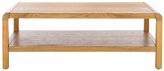 Safavieh Omara Glam 1 Shelf Pine Coffee Table, Natural