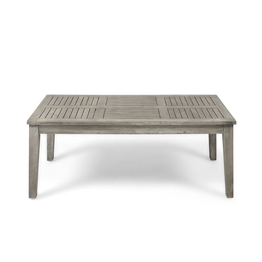 Sewell Acacia Wood Outdoor Coffee Table, Light Gray