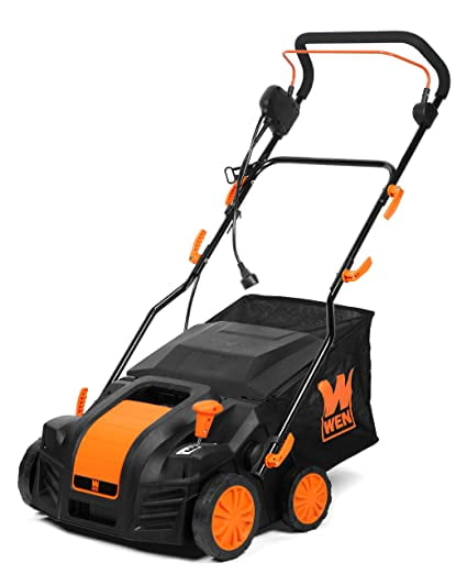 WEN 2 in 1 16” 15 amp Corded Electric Self Propelled Walk-Behind Dethatcher and Scarifier