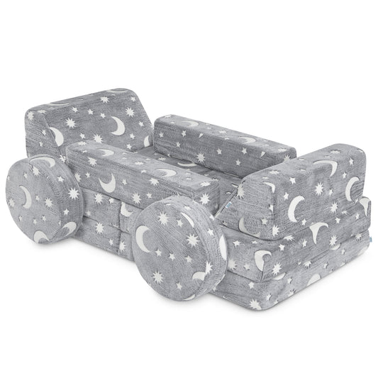 Evolur Lunox Kids Sofa, Grey