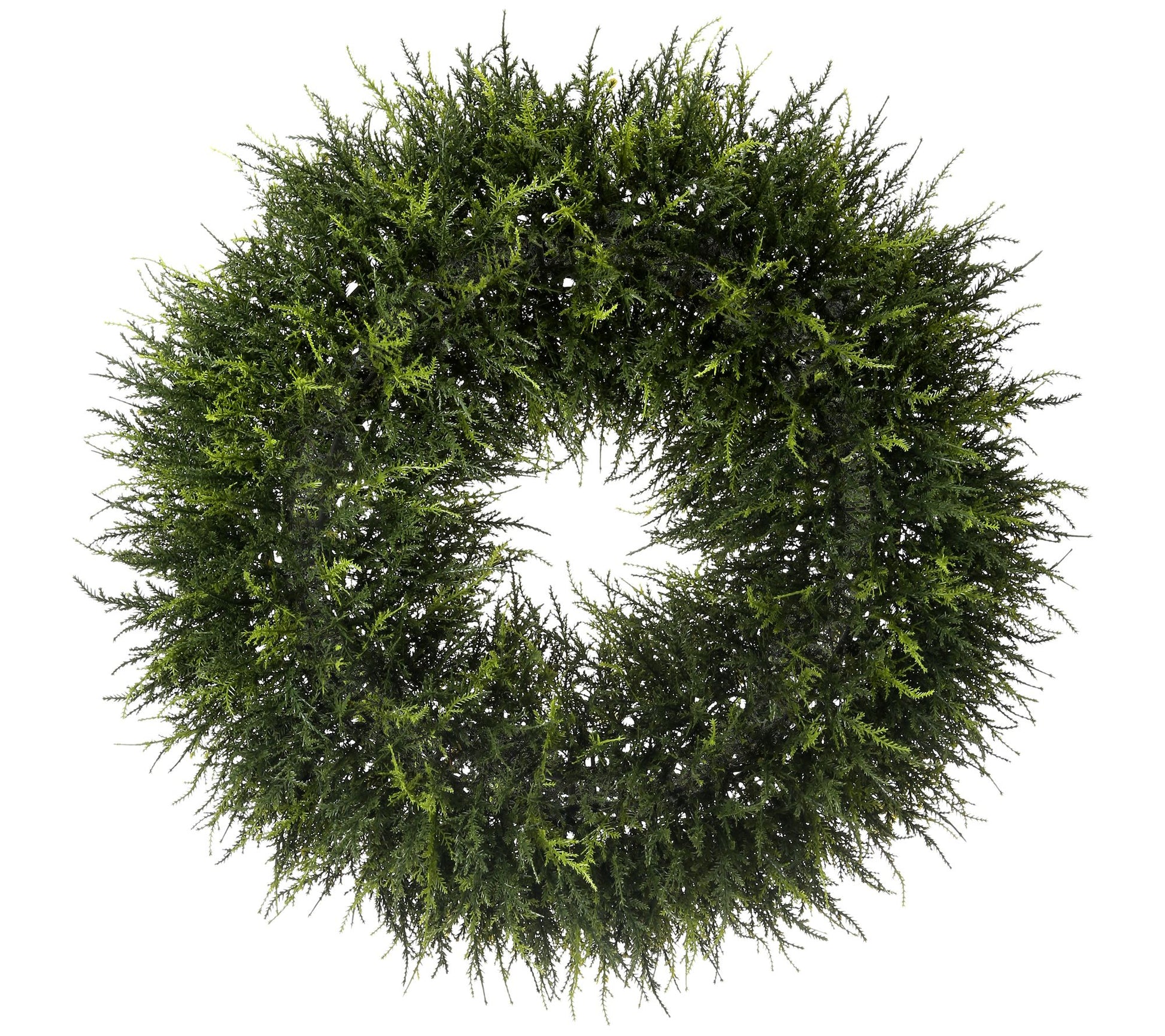 24" Natural Touch Cedar Wreath by Valerie