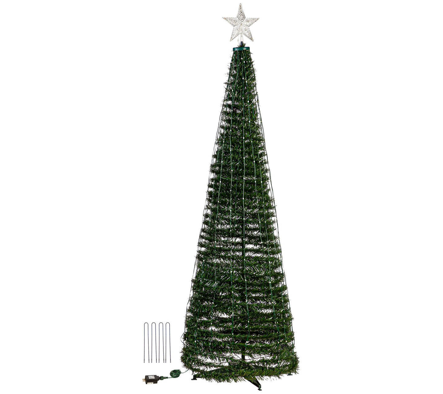 Evergreen 6' Foldable Christmas Tree w/RGB Lights
