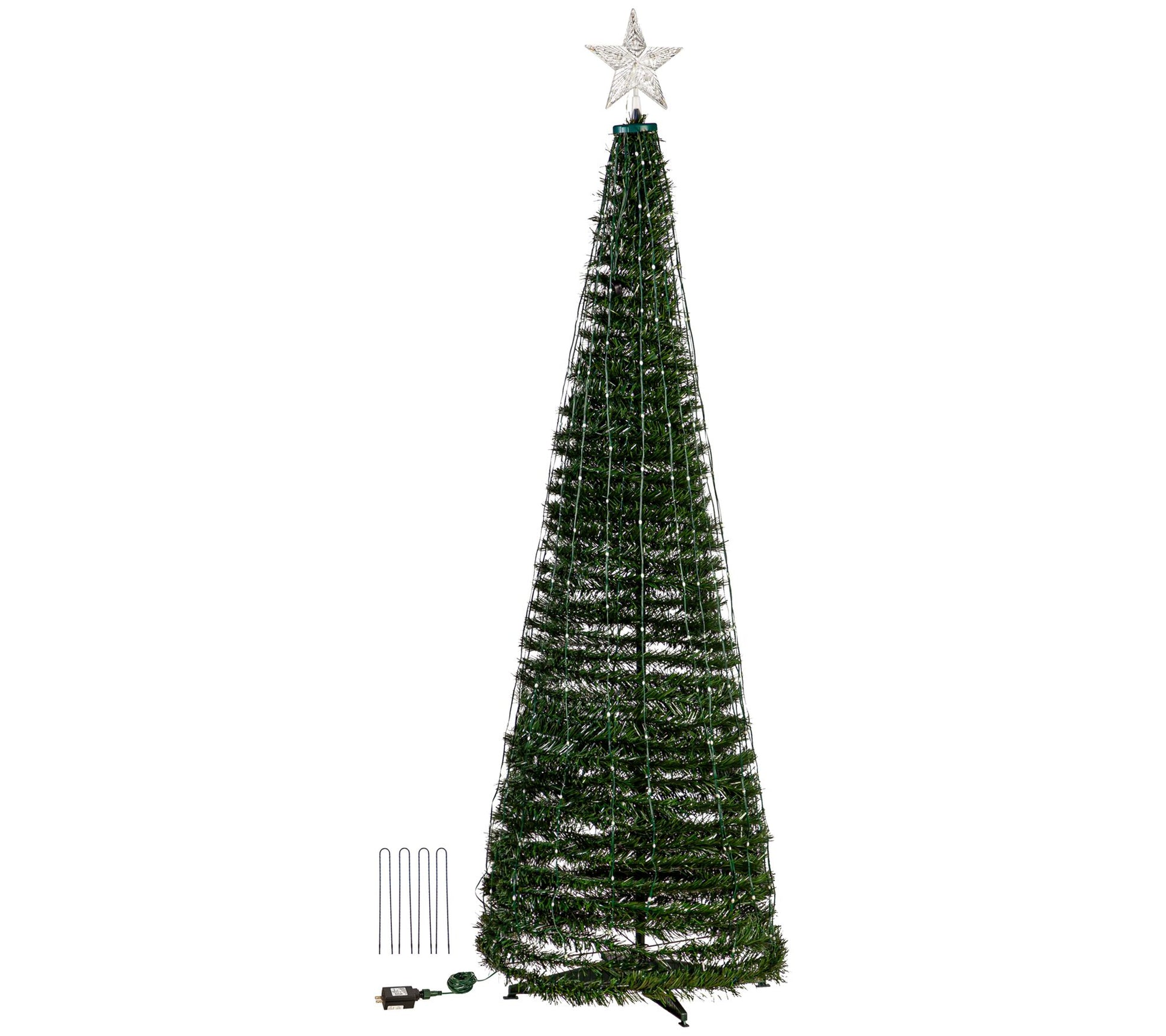 Evergreen 6' Foldable Christmas Tree w/RGB Lights