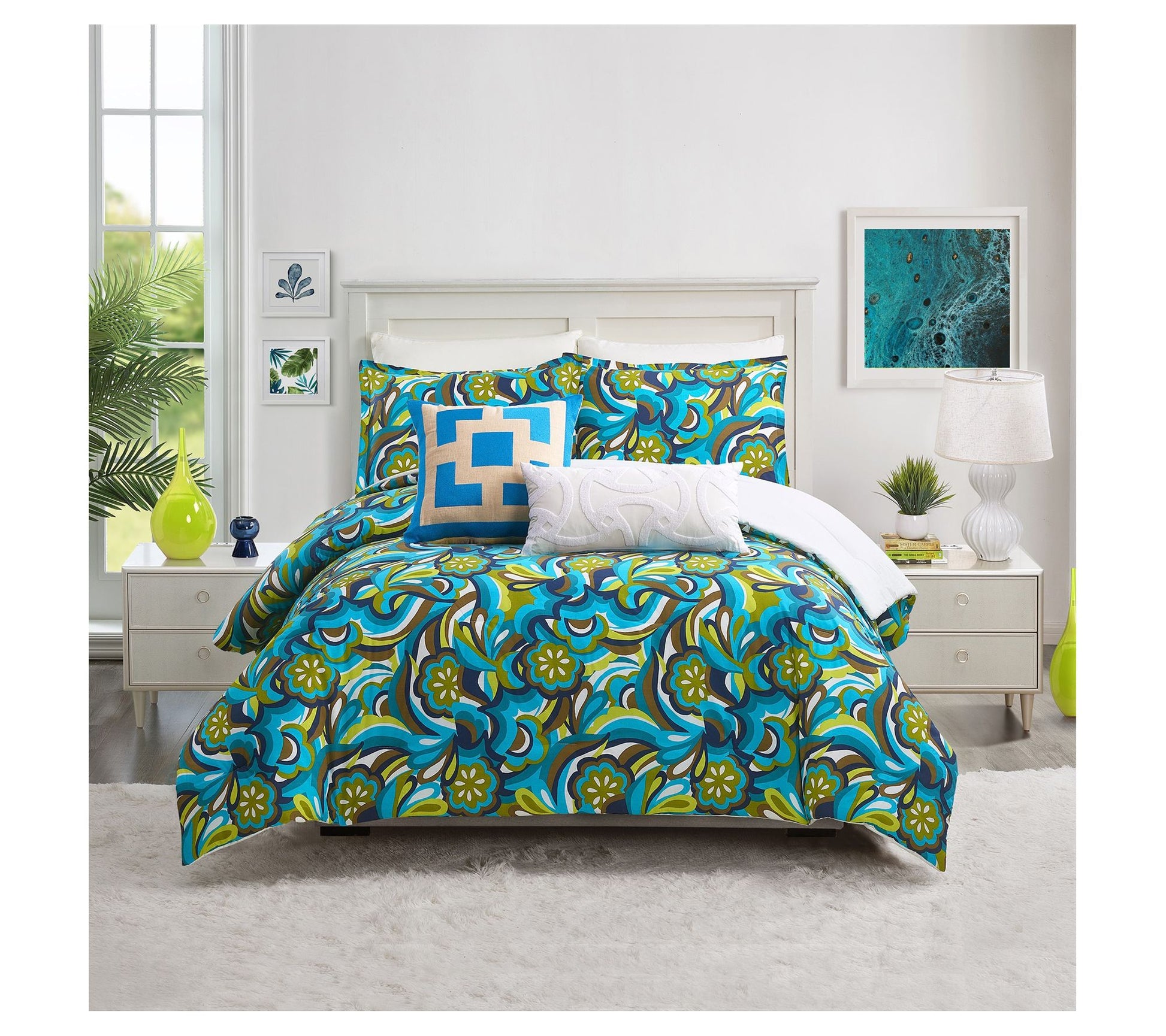 Fall Floral 3-Piece Full/Queen Comforter Set